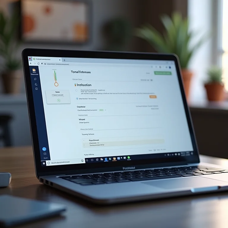 Interface do Postman em um laptop.