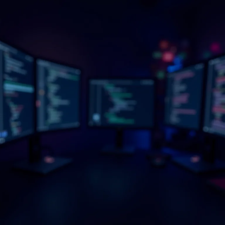 Interfaces de diferentes editores de código em monitores