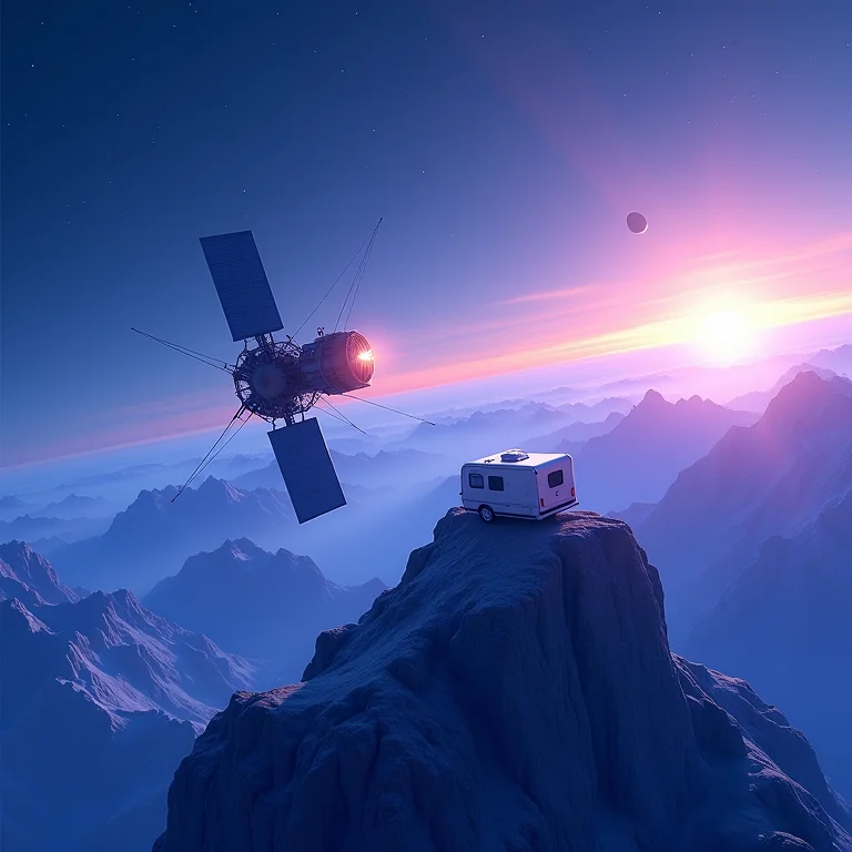 Internet via satélite para motorhome.