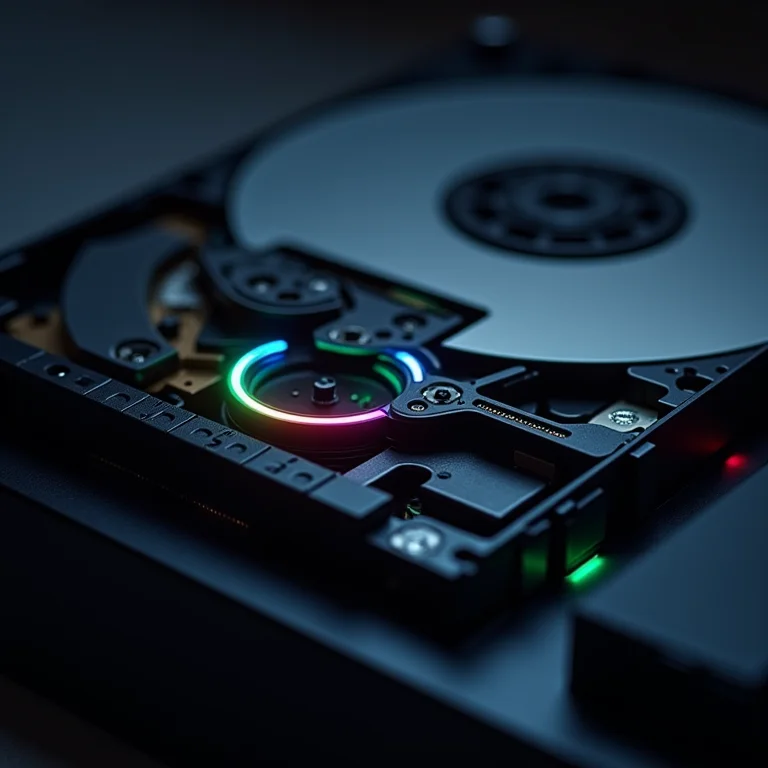 Mecanismo interno de uma unidade de fita LTO