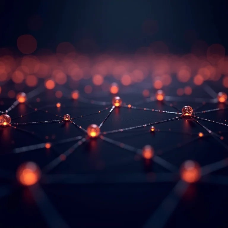 Orbes conectados representando a arquitetura de microsserviços.