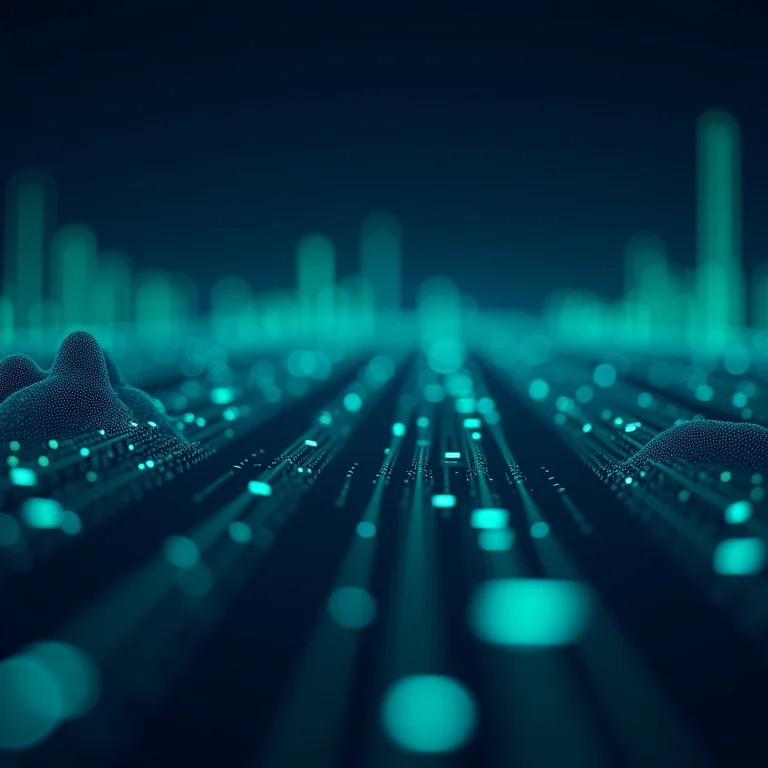 Painel de monitoramento em tempo real com dados fluindo.