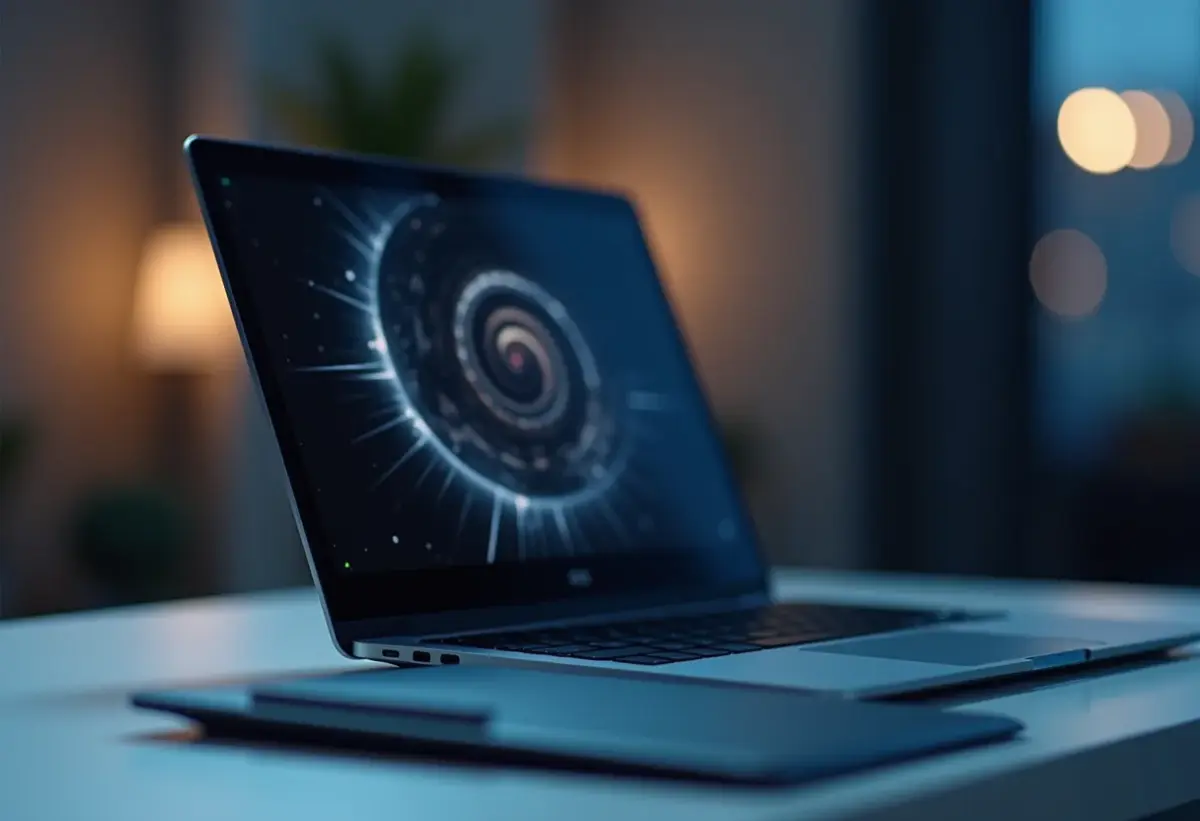 Por que você PRECISA de uma película de privacidade no notebook? Película de privacidade instalada em notebook moderno