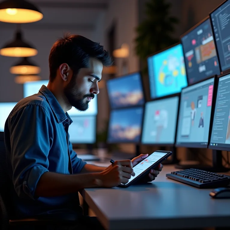 Produtor digital criando conteúdo na Hotmart