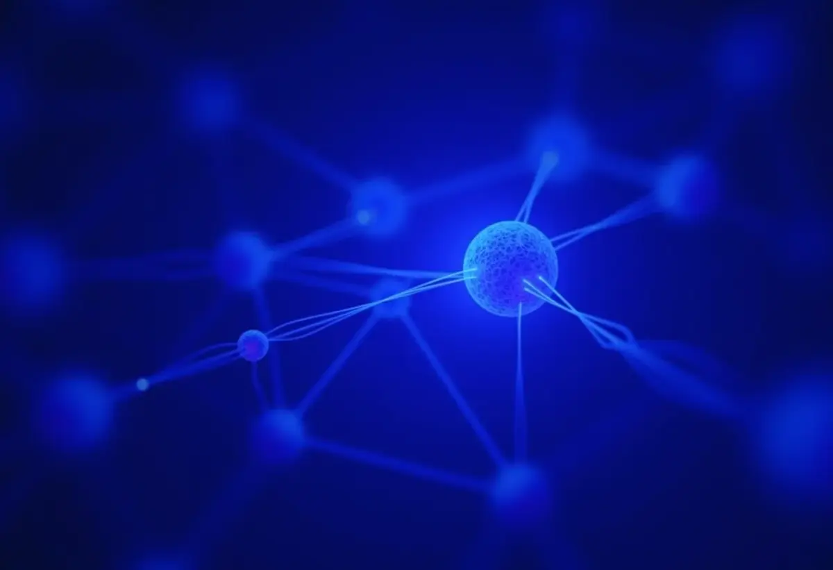 Gerenciadores de Senhas com IA: A Segurança que Sua Empresa Precisa Rede neural abstrata representando gerenciamento de senhas com IA