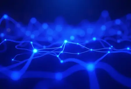 IA na Segurança: O Guia Definitivo para Proteger sua Empresa Rede neural representando inteligência artificial para segurança de empresas.