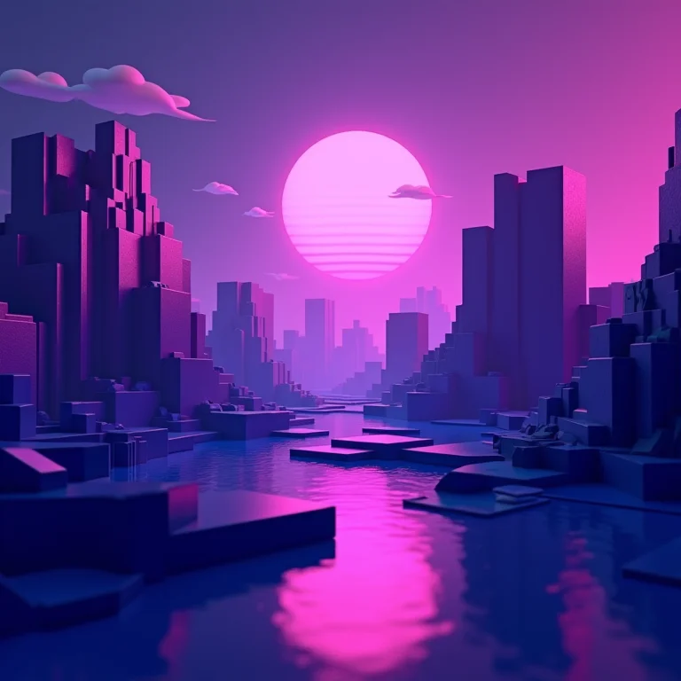 Representação abstrata da evolução dos gráficos de jogos, do pixelado ao alta definição.