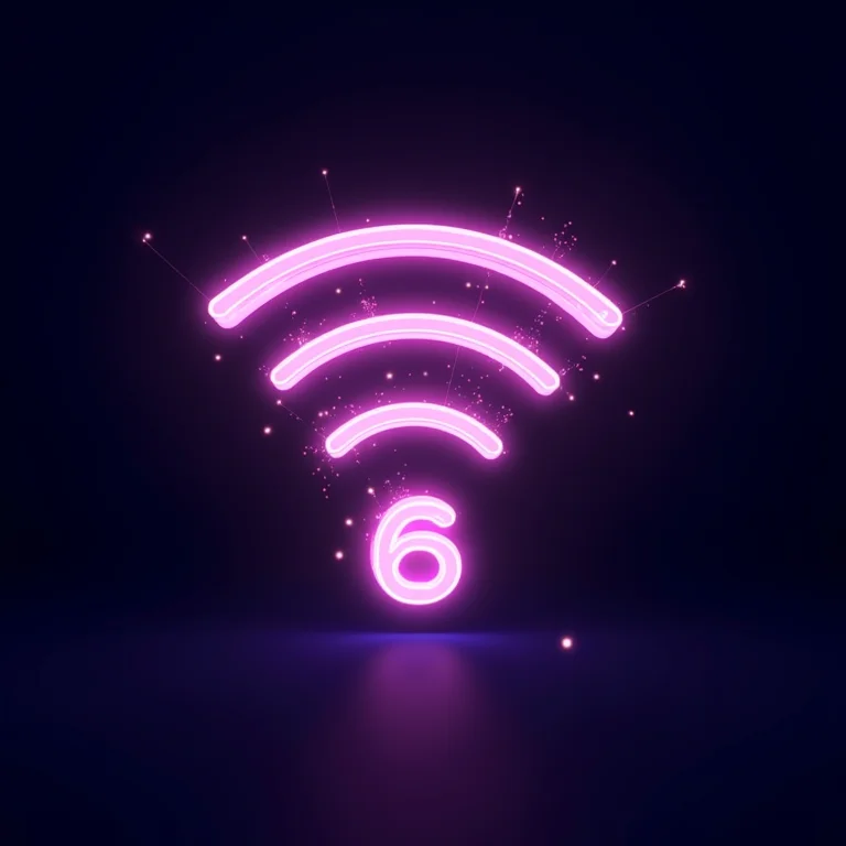 Representação abstrata da tecnologia Wi-Fi 6.