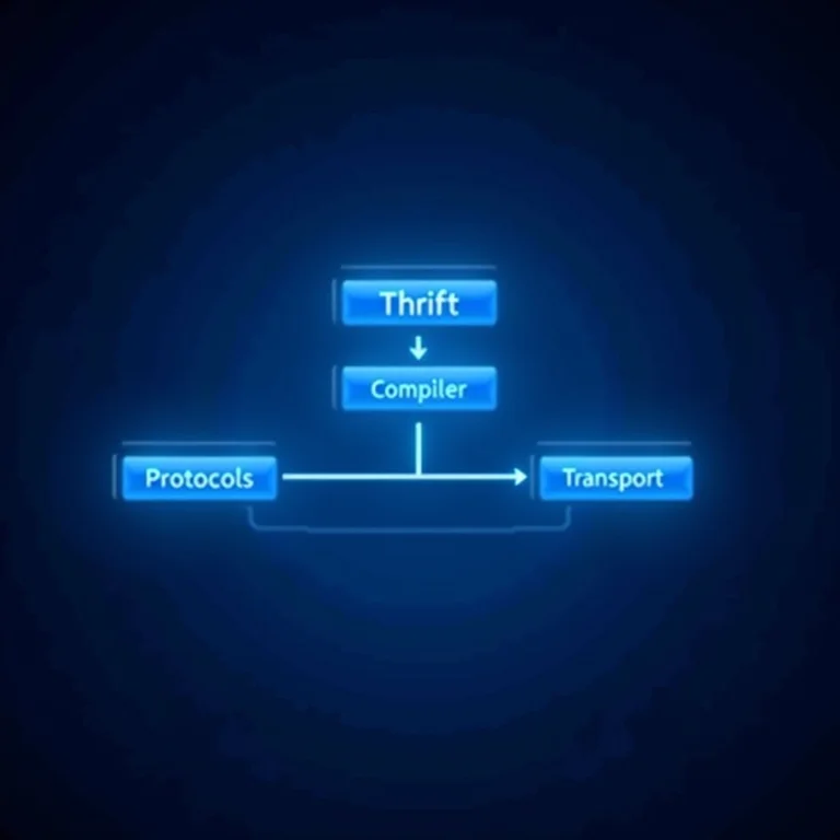 Representação dos componentes principais do Thrift Apache.