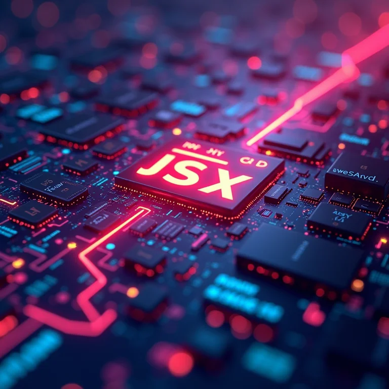 Representação visual da combinação de HTML e JavaScript no JSX.