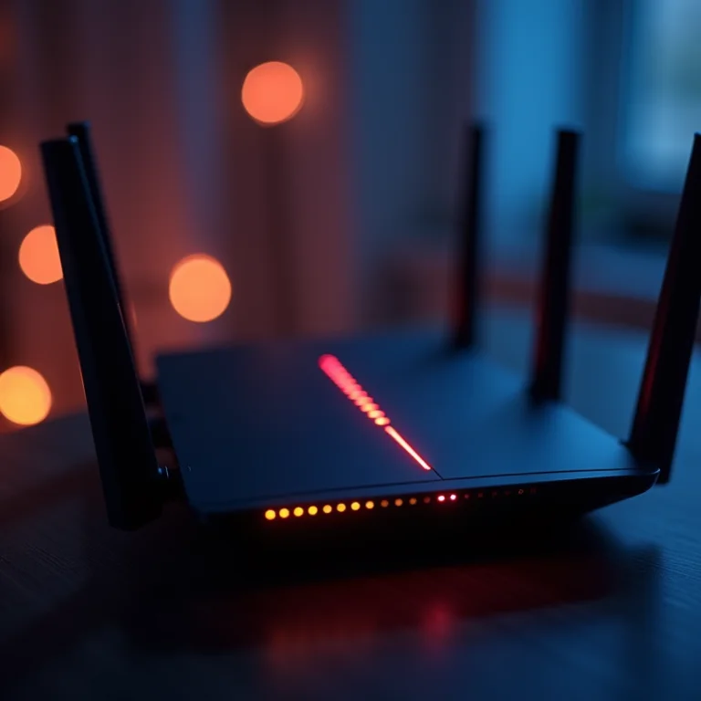 Roteador Wi-Fi moderno com luzes de LED