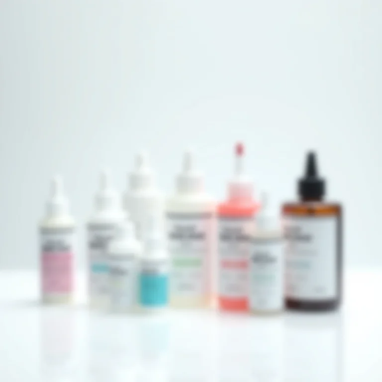 Variedade de colas para plástico