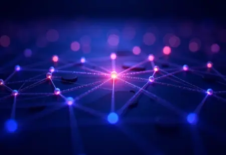 Certificação PMP: O guia definitivo para ser um gestor de sucesso Visualização abstrata de uma rede interconectada representando o sucesso em gestão de projetos.