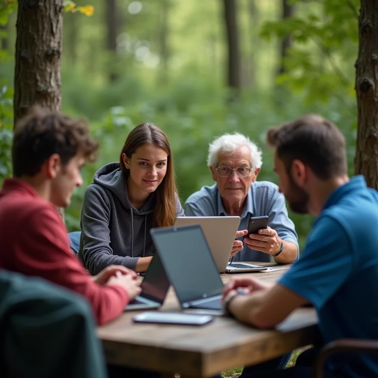 Wi-Fi em campings e postos de serviço.